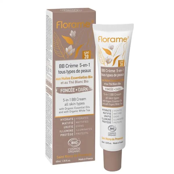 Florame BB Creme 5 - in - 1 SPF20 Organic for All Skin Types 40ml (1.35 fl oz) - FrenchBeautyHub