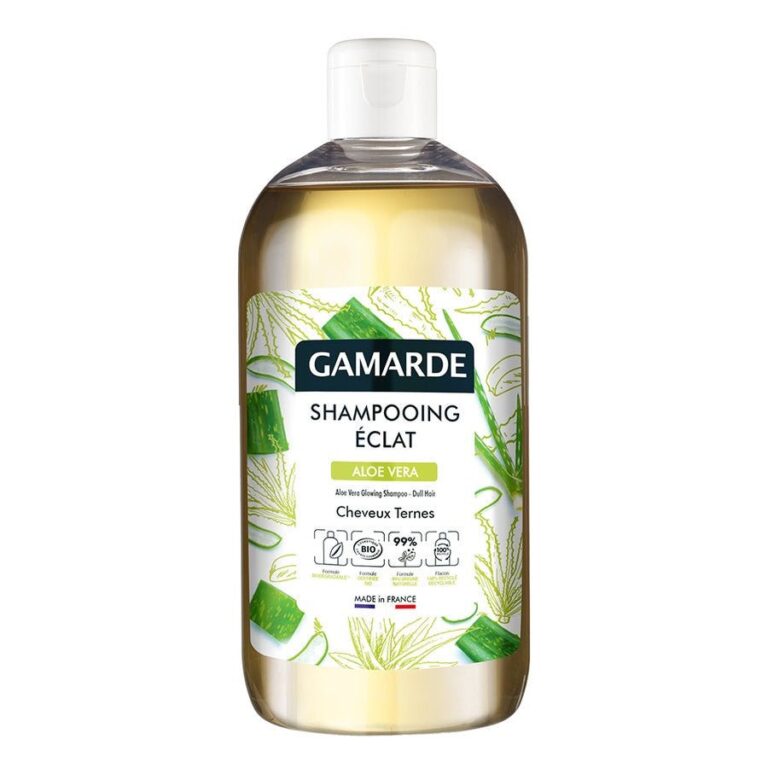 Gamarde Organic Radiance Shampoo Aloe Vera Dull Hair 500ml (16.90fl oz) - FrenchBeautyHub
