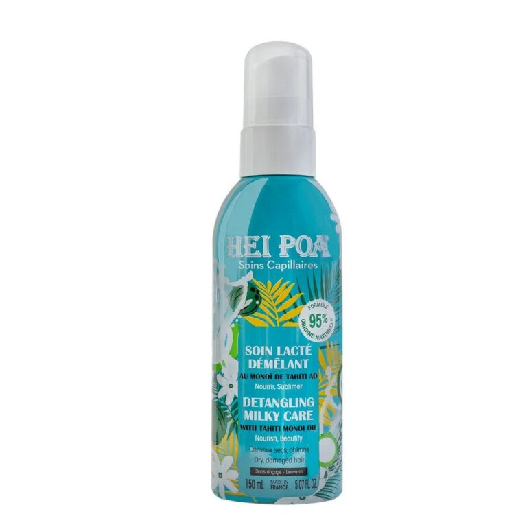 Hei Poa Detangling Milk Care with Monoï de Tahiti Dry and Damaged Hair 150ml (5.07fl oz) - FrenchBeautyHub