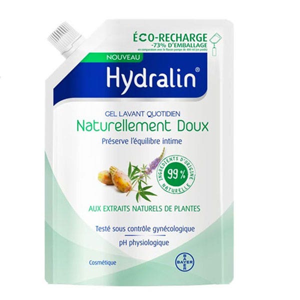 Hydralin Daily use Eco - Refill Naturally Gentle Cleansing Gel 400ml (13.53fl oz) - FrenchBeautyHub