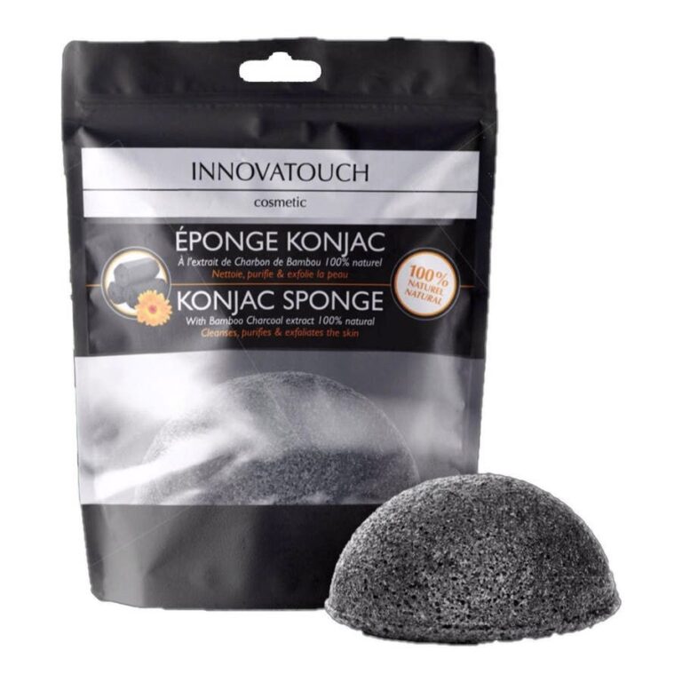 Innovatouch Konjac Charcoal Sponge with Bamboo Charcoal Extract - FrenchBeautyHub