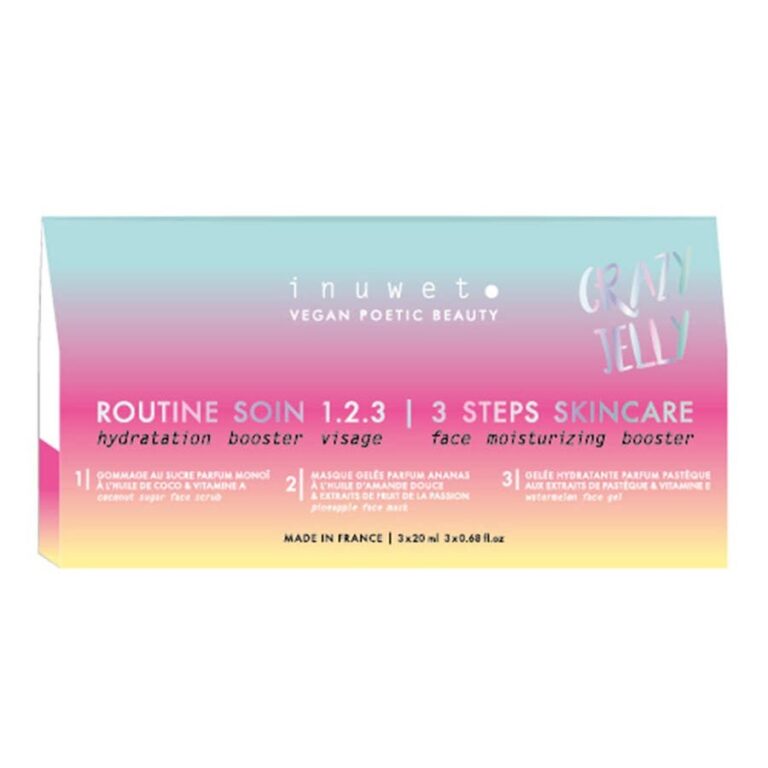 Inuwet Crazy Jelly Hydrating Beauty Routine Travel Kit 3 x 20ml (0.67 fl oz x 3) - Made in France - FrenchBeautyHub