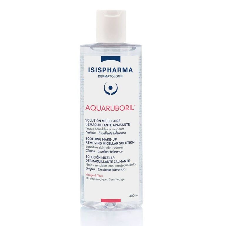 Isispharma Aquaruboril Makeup Removing Micellar Solution for Skin Prone to Redness 200ml (6.76 fl oz) - FrenchBeautyHub