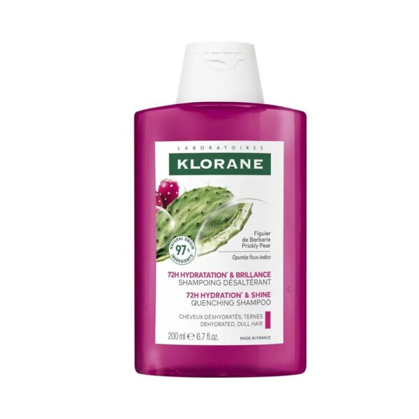 Klorane 72h Hydration & Shine Quenching Shampoo Prickly Pear - FrenchBeautyHub
