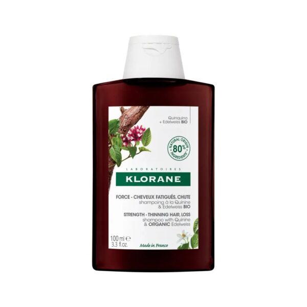 Klorane Organic Quinine and Edelweiss Strengthening Shampoo for Hair Loss & Thinning - FrenchBeautyHub