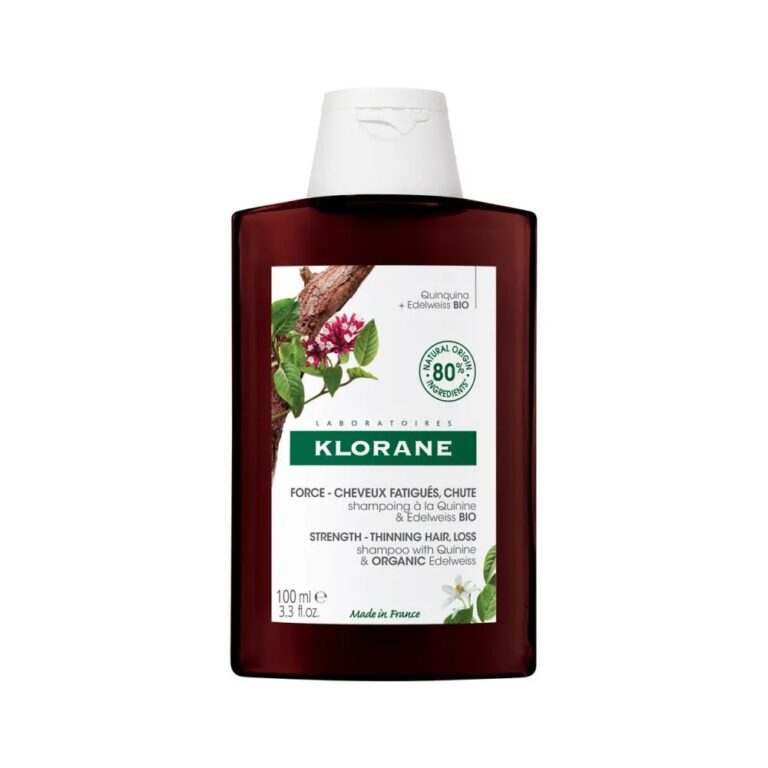 Klorane Organic Quinine and Edelweiss Strengthening Shampoo for Hair Loss & Thinning - FrenchBeautyHub