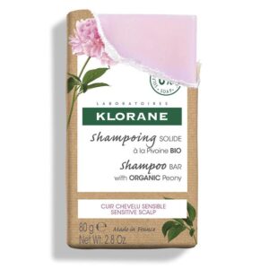 Klorane Peony Solid Shampoo Bar With Organic Peony 80g (2.82 oz) - FrenchBeautyHub