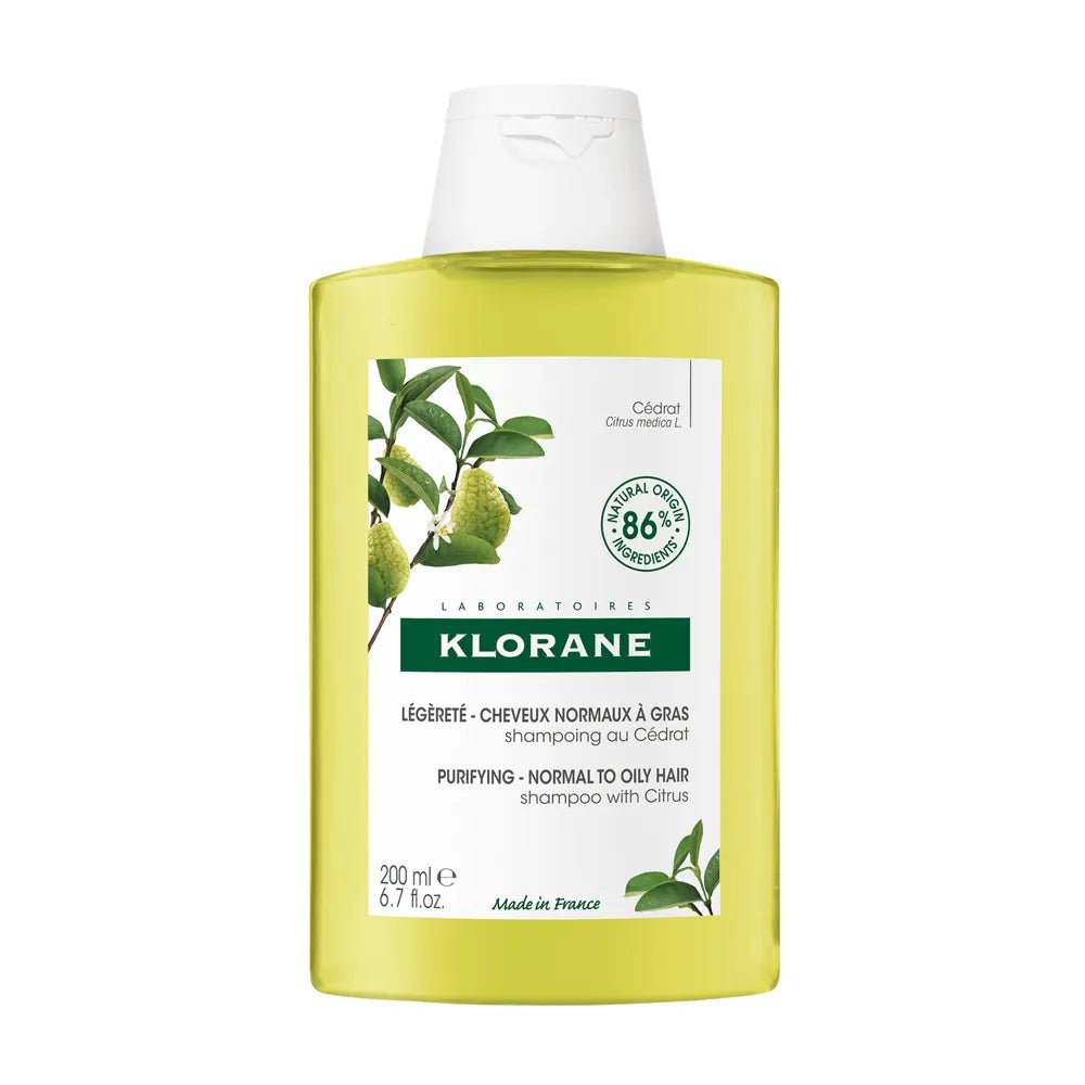 Klorane Purifying Shampoo with Citrus Pulp – Energizing and Shine-Enhancing Formula