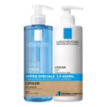 La Roche - Posay Lipikar Cleansing Gel and Relipid+ Body Lotion 400ml x2 (13.52fl oz x2) - FrenchBeautyHub
