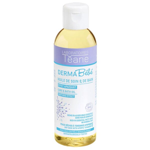 Laboratoires Teane DermaBebè Organic Bath & Massage Oil 100ml (3.38fl oz) - FrenchBeautyHub