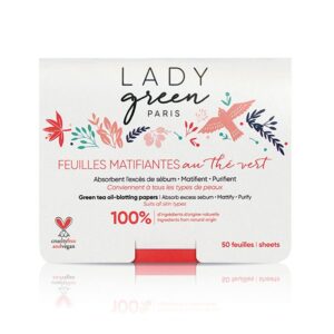 Lady Green Green Tea Mattifying Papers X50 for Young