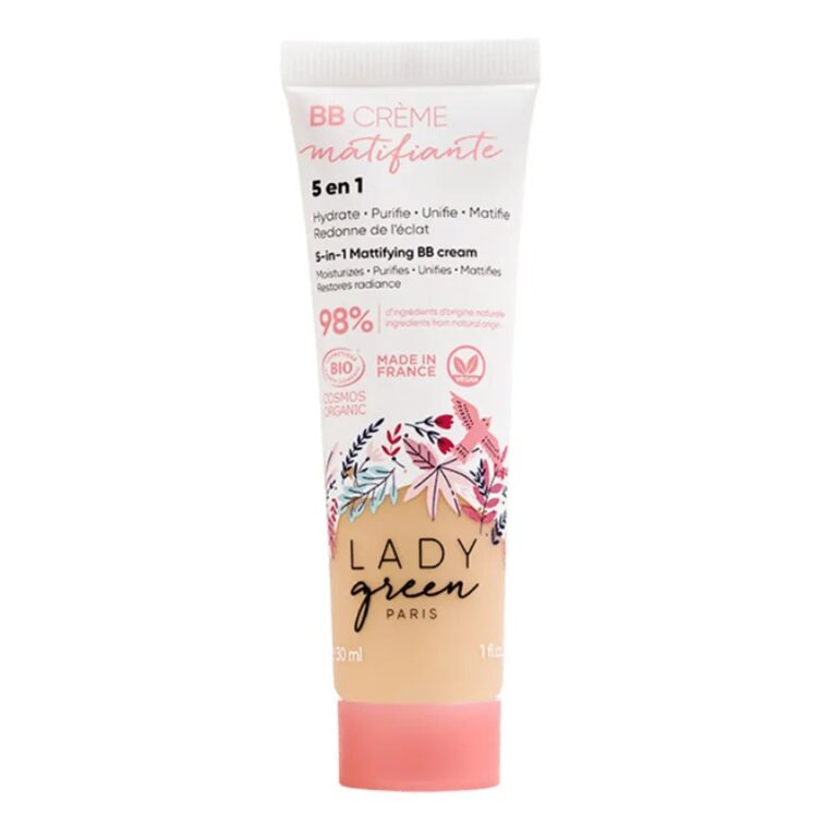 Lady Green Organic 5 - in - 1 mattifying BB cream Combination to oily skin 30ml (1.01fl oz) - FrenchBeautyHub