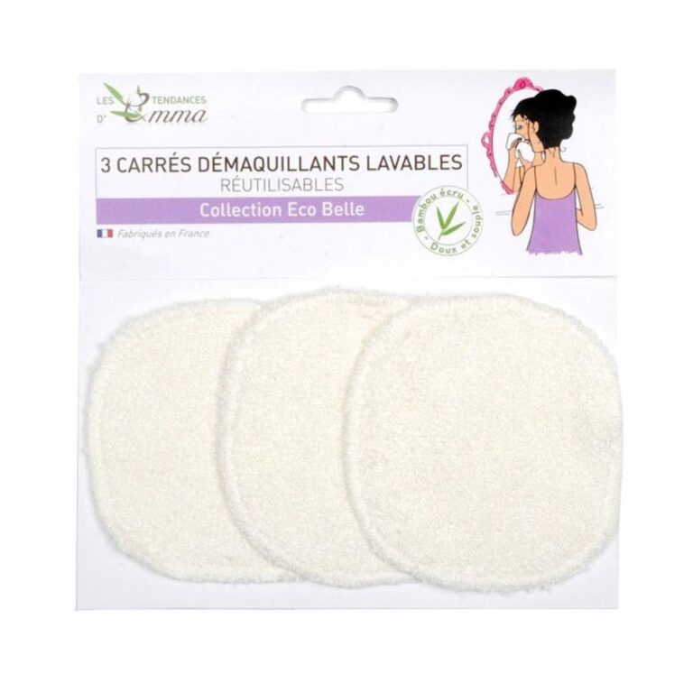 Les Tendances D'Emma Eco Belle Washable Cleansing Pads Organic Bamboo x3 - FrenchBeautyHub