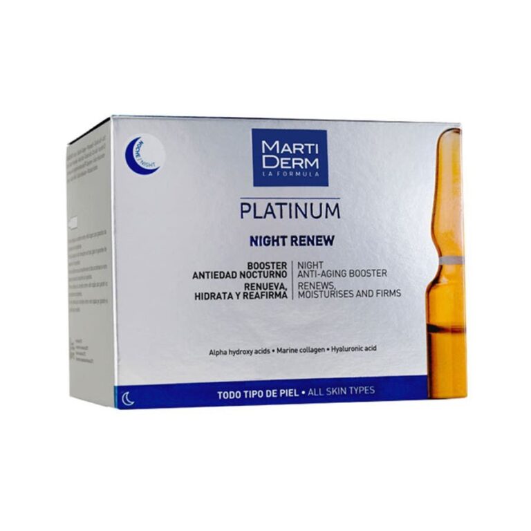 Martiderm Platinum Night Renew X 10 Phials for Skin Regeneration and Hydration - FrenchBeautyHub