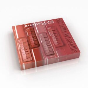 Maybelline New York Superstay Vinyl Ink Nude Shock Giftboxes 4 Lips Inks 4.2ml x4 (0.14fl oz x4) - FrenchBeautyHub