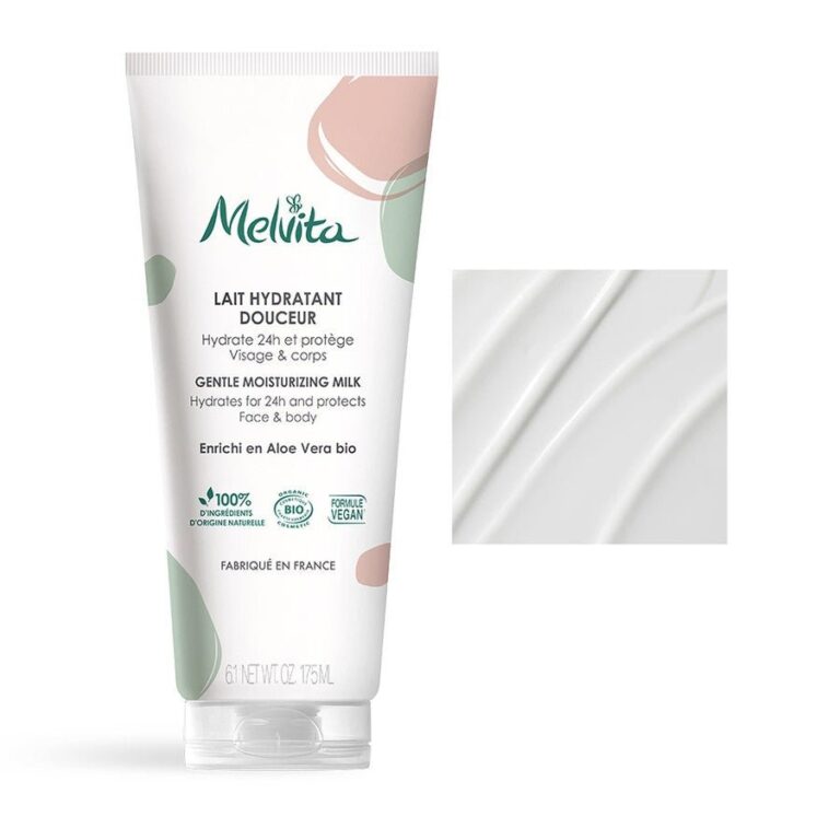 Melvita Organic Gentle Moisturising Milk Face and Body 175ml (2.53fl oz) - FrenchBeautyHub