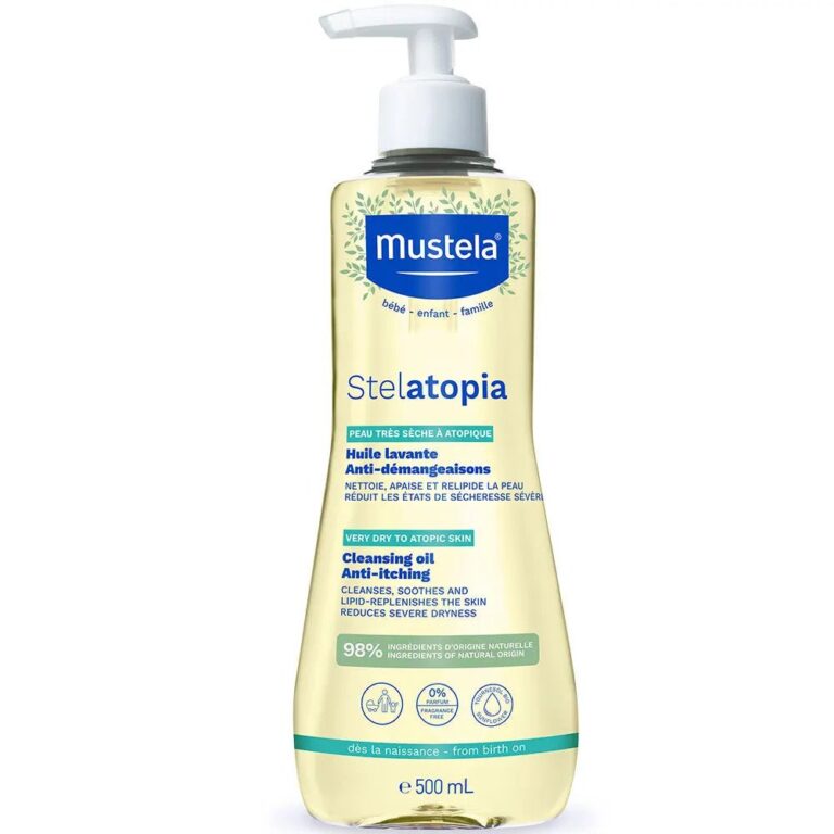 Mustela Stelatopia Cleansing Oil Anti Itching 500ml (16.90fl oz) - FrenchBeautyHub