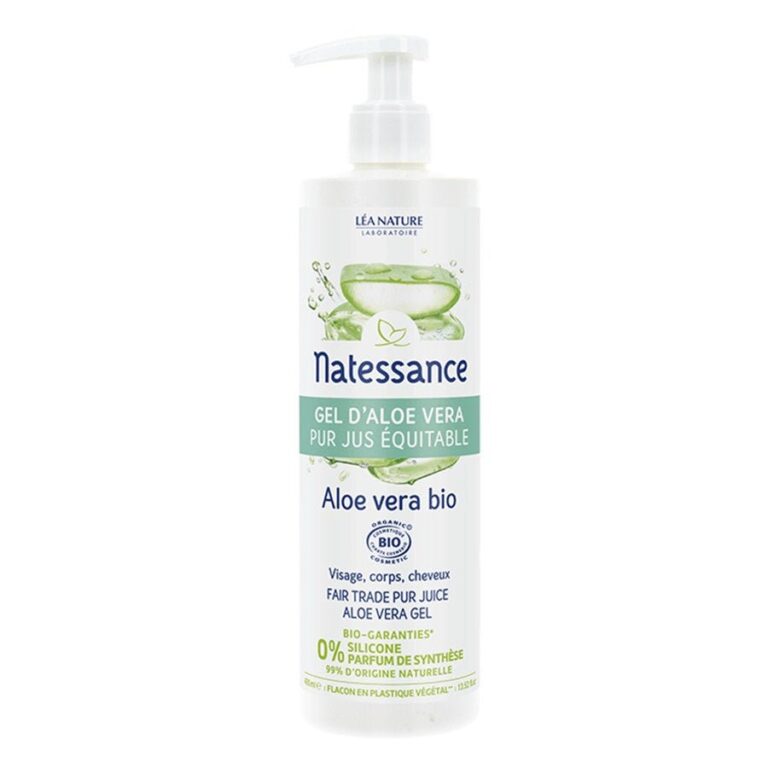 Natessance Aloe Vera Gel Pur jus Equitable Bio 400ml (13.52fl oz) - FrenchBeautyHub