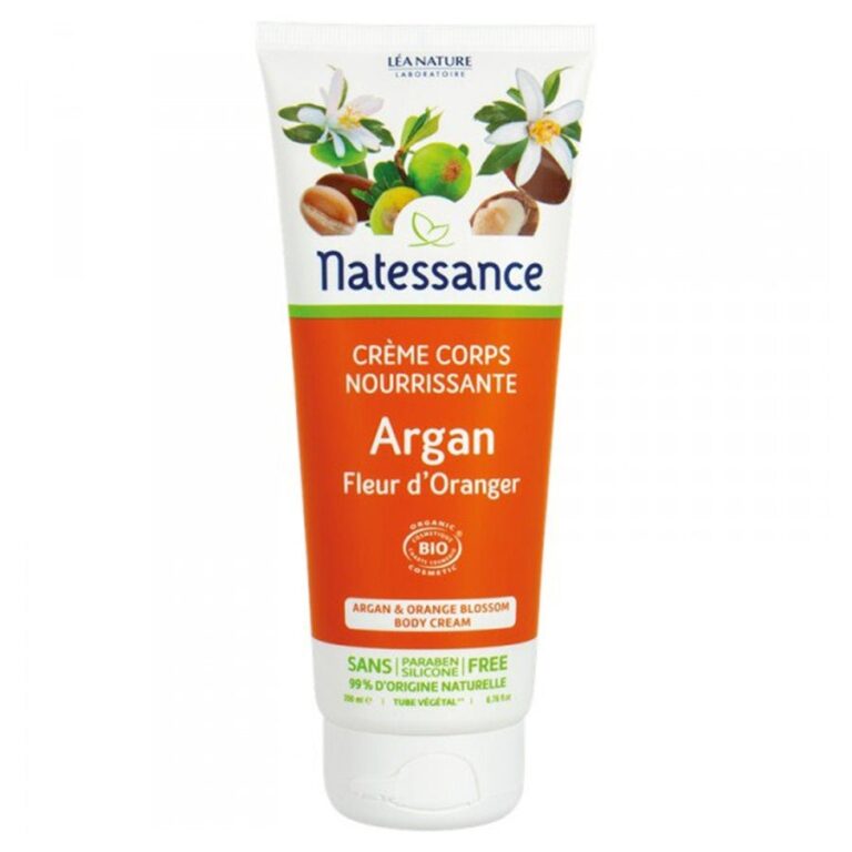 Natessance Argan Body Cream with Organic Orange Blossom 200ml (6.76 fl oz) - FrenchBeautyHub
