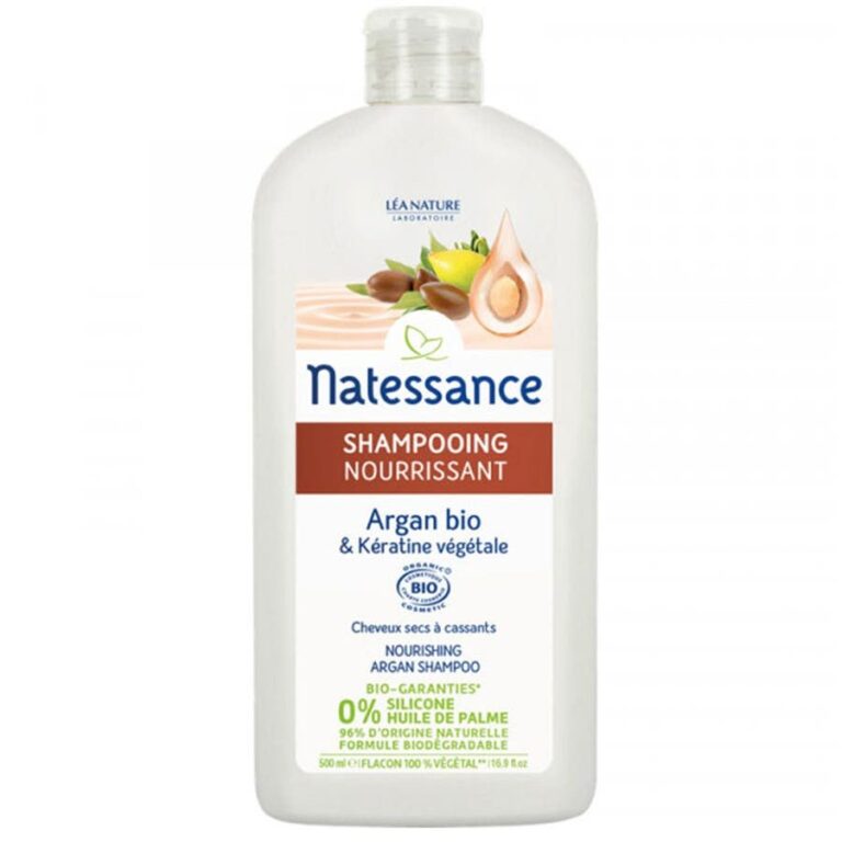 Natessance Argan Nourishing Repairing Shampoo with Plant Keratin 500ml (16.90 fl oz) - FrenchBeautyHub