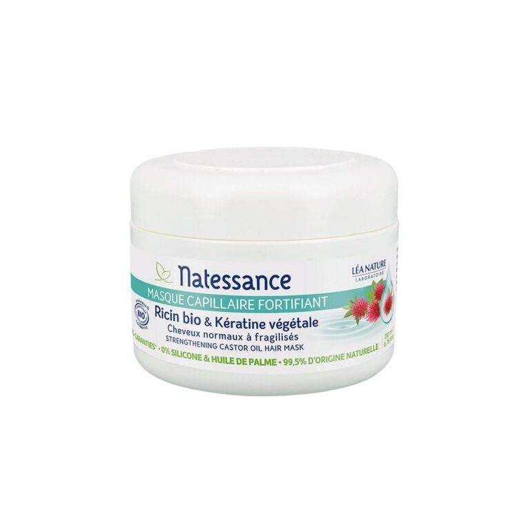 Natessance Fortifying Capillary Masks - Castor Bioes & Keratin plant extracts 200ml (6.76fl oz) - FrenchBeautyHub
