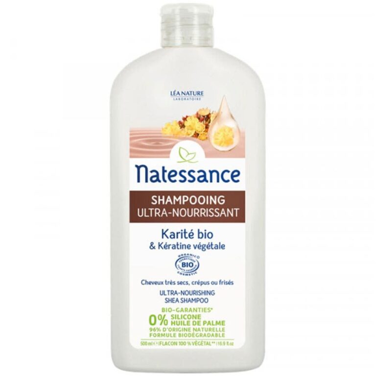 Natessance Organic Ultra Nourishing Shampoo Plant Keratin 500ml (16.90fl oz) - FrenchBeautyHub