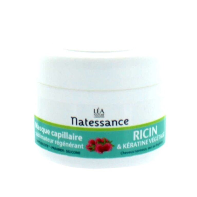 Natessance Regenerating Hair Mask with Castor Oil 200ml (6.76 fl oz) - FrenchBeautyHub