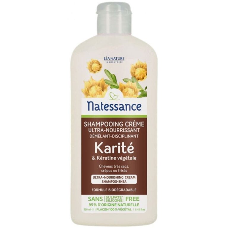 Natessance Shea Butter Shampoo Dry To Very Dry Hair 250ml (8.45fl oz) - FrenchBeautyHub