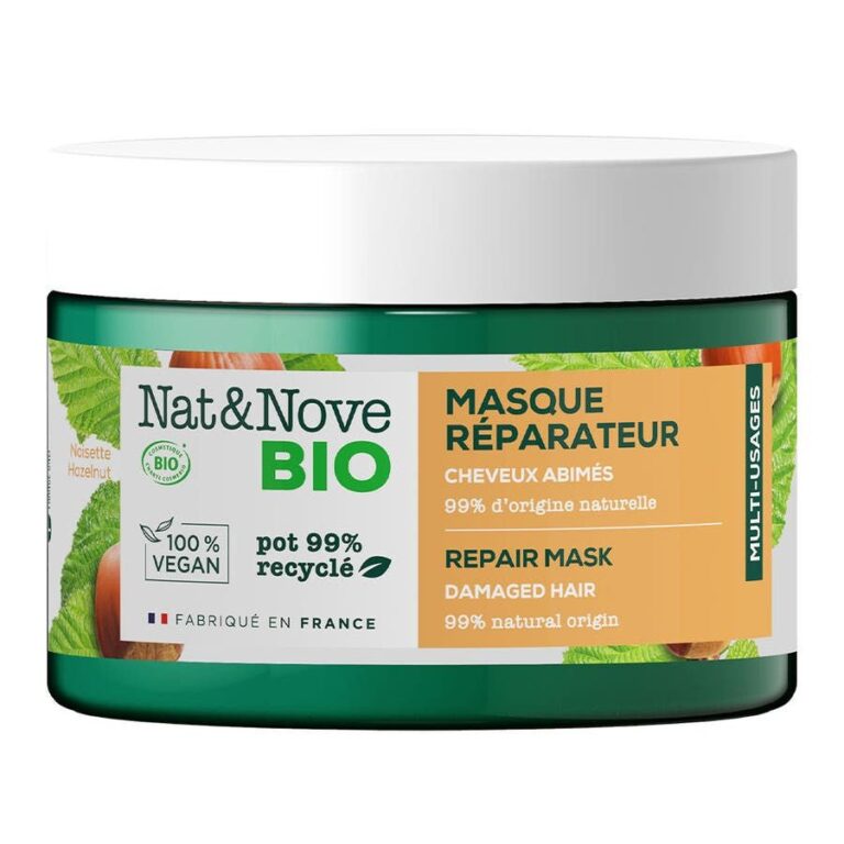NAT&NOVE BIO Organic repairing Masks damaged hair 300ml (10.14fl oz) - FrenchBeautyHub