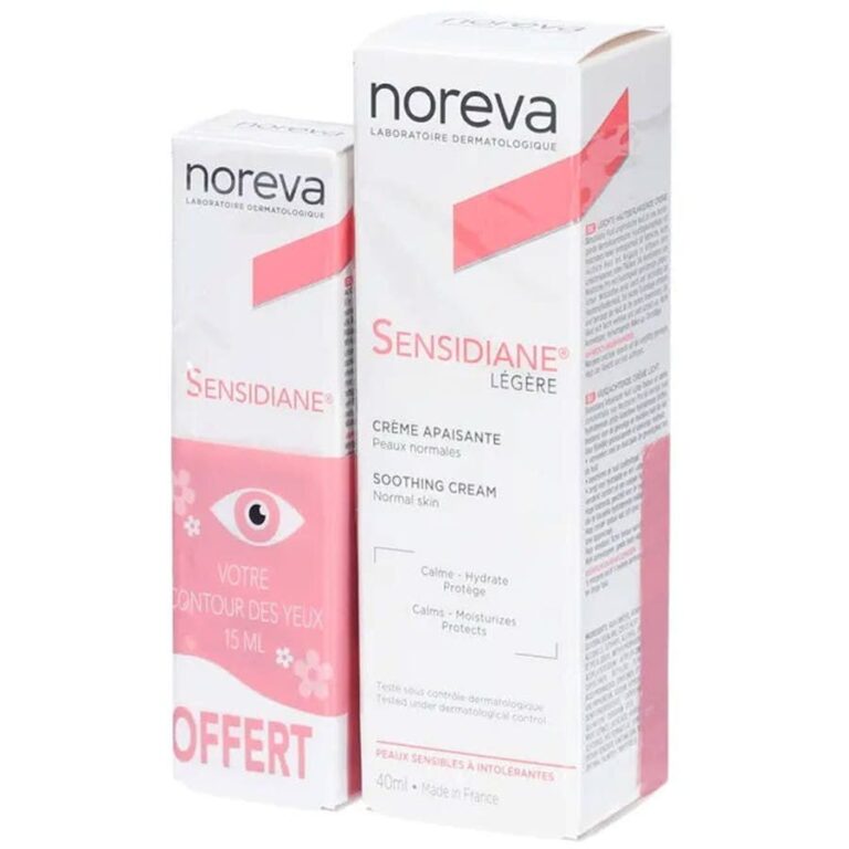 Noreva Sensidiane Soothing Light Cream 40ml (1.35fl oz) + Soothing Eye Contour 15ml (0.50fl oz) - FrenchBeautyHub
