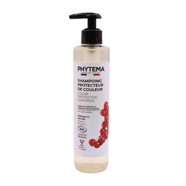 Phytema Colour Protecting Shampoo Organic Fleur de cerisier and Redcurrants 250ml (8.45fl oz) - FrenchBeautyHub