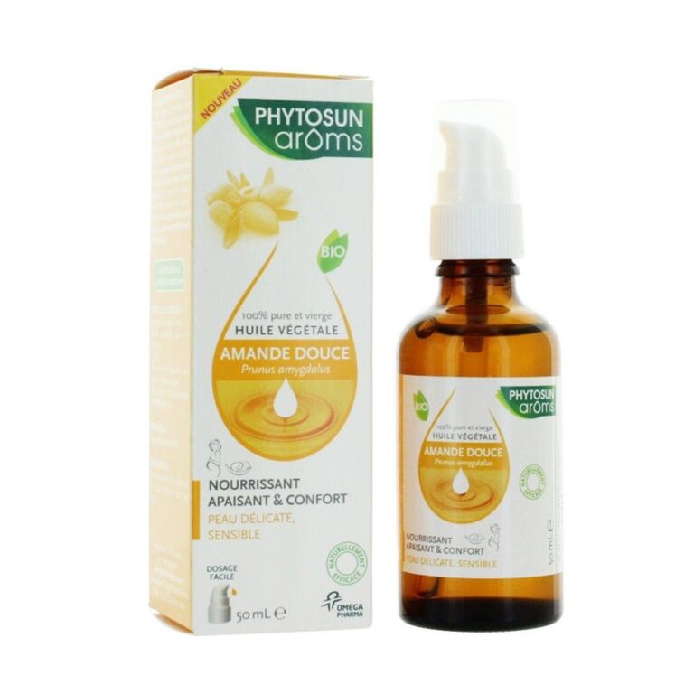 Phytosun Aroms Sweet Almond Vegetable Oil Delicate Skin Bioes 50ml (1.69fl oz) - FrenchBeautyHub