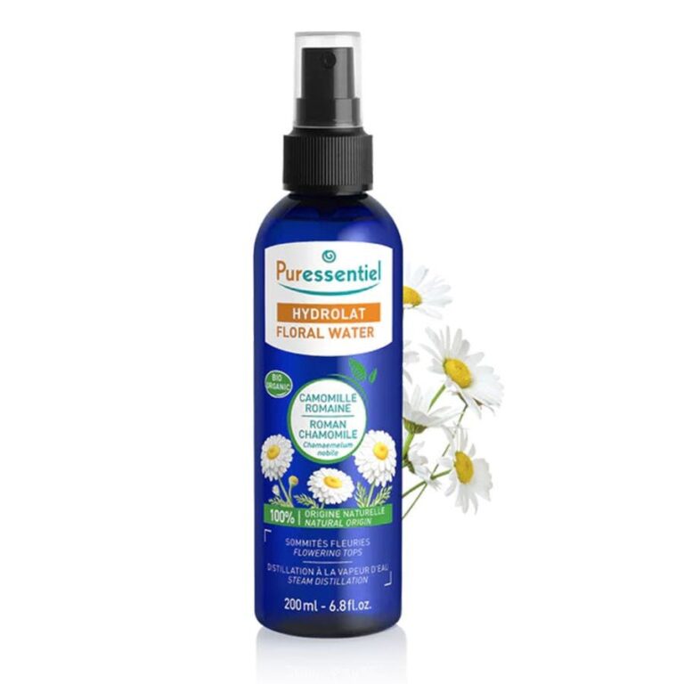 Puressentiel Hydrosol Floral Water Organic Roman Chamomile 200ml (6.76fl oz) - FrenchBeautyHub