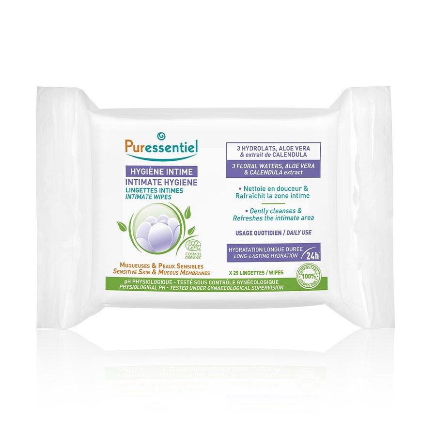 Puressentiel Intimate Hygiene Bioes Daily use Intima Wipes Sensitive Skin x25