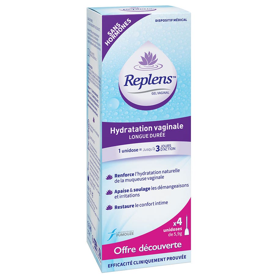 Replens Vaginal Moisturizer 4 Unidose Applicators