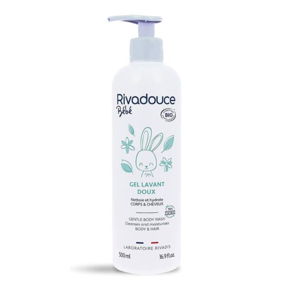 Rivadouce Baby Bioes Gentle Cleansing Gel Body & Hair 500ml (16.91fl oz) - FrenchBeautyHub
