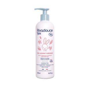 Rivadouce Baby Organic surgras cleansing gel without Perfumes Body & Hair 500ml (16.91fl oz) - FrenchBeautyHub