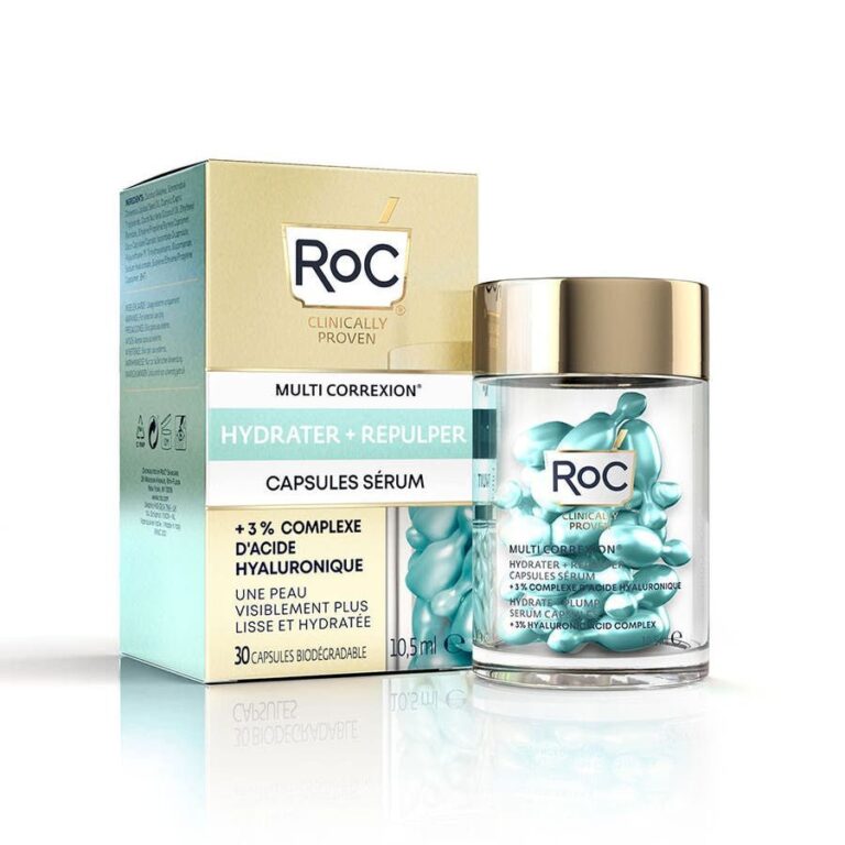 RoC Hydrate+ Plump Serum Capsules with 3% Hyaluronic Acid Complex - 30 Capsules - FrenchBeautyHub