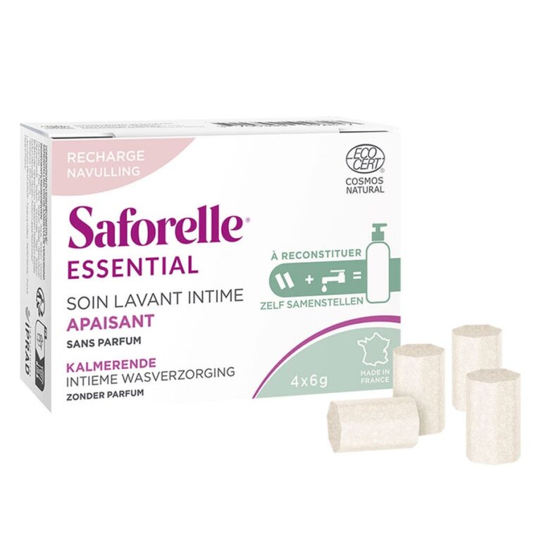 Saforelle Essential Soothing Intima Wash Refill for Reconstituting 4 dilution sticks - FrenchBeautyHub