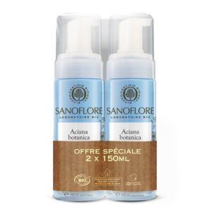 Sanoflore Aciana Botanica Gentle Cleansing Foam All Skin Types 150ml x2 (5.07fl oz x2) - FrenchBeautyHub