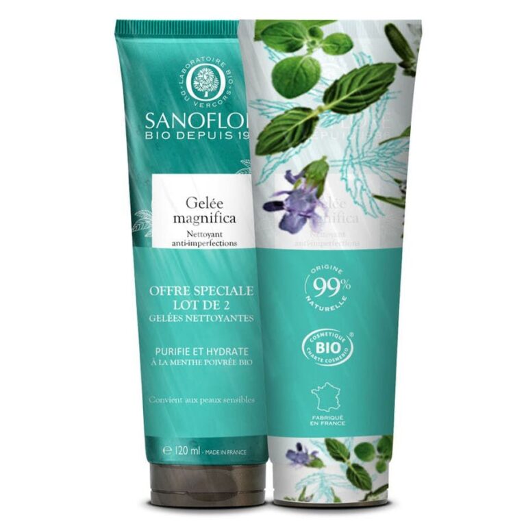 Sanoflore Magnifica Organic Purifying Cleansing Jelly 120ml x2 (4.05fl oz x2) - FrenchBeautyHub