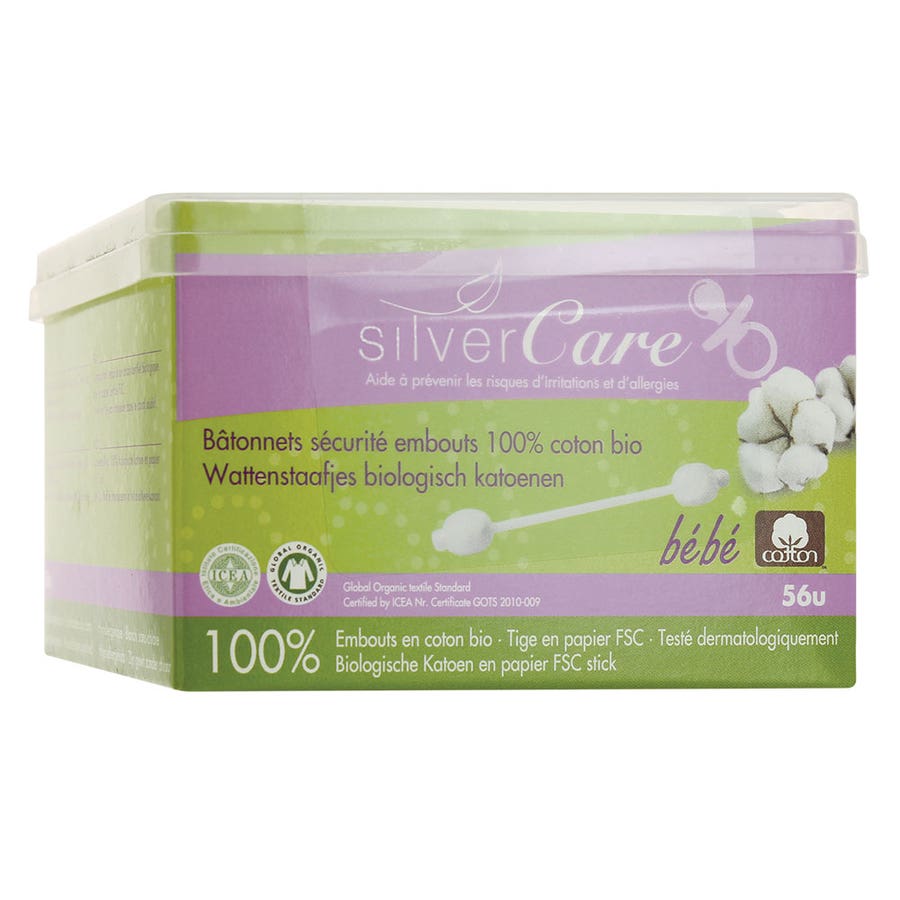silver-care-baby-safety-cotton-buds-in-bioes-cotton-x60-445927 Silver Care Baby Safety cotton buds In Bioes Cotton x60 - FrenchBeautyHub