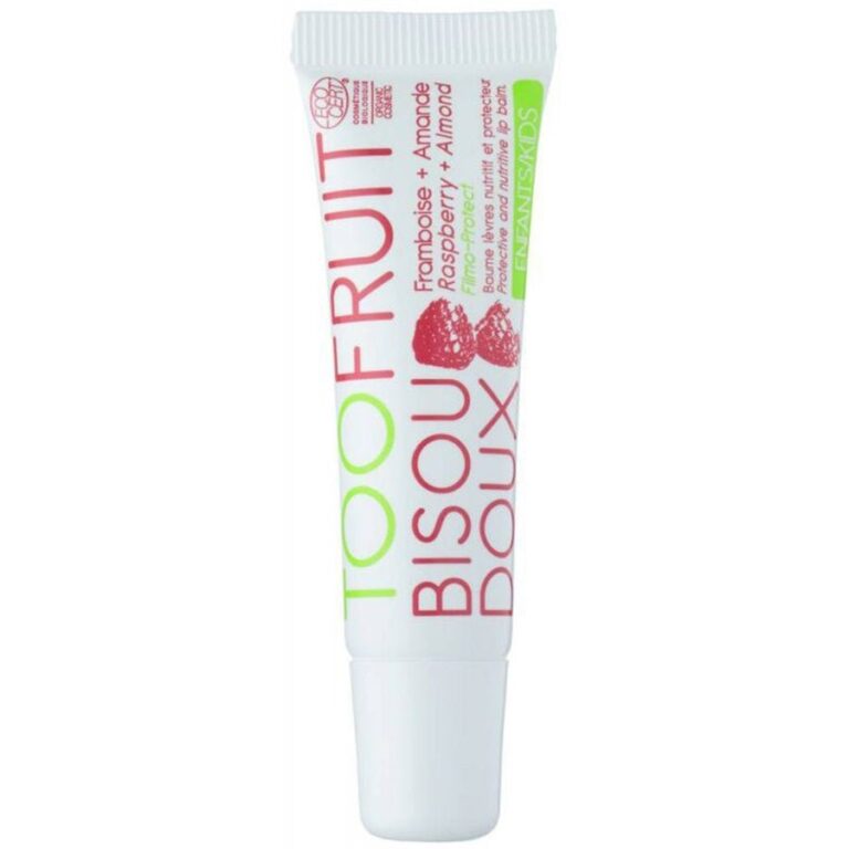 Toofruit Bisou Doux Raspberry and Almond Nourishing Protective Lip Balm 10ml (3.38fl oz) - FrenchBeautyHub