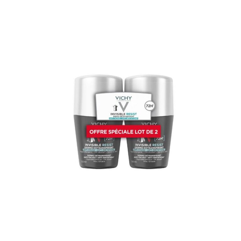 Vichy Man Anti - perspirant Roll On Deodorant 72h Sensitive Skin 50ml x2 (1.69fl oz x2) - FrenchBeautyHub